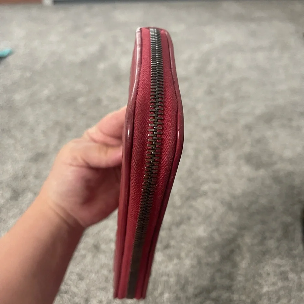 Bottega Veneta  Red Woven Leather Wallet - Picture 7 of 7